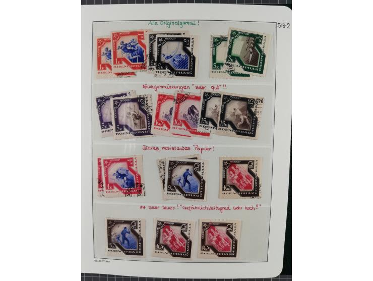 1923/64 (ca.), extensive mint never hinged/unused and used collection, incl. Control Exchange Stamps, some duplicates and bet