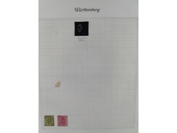 1851/1920, interessante gestempelte Sammlung mit 27 Briefen, dabei “MERGENTHEIM” L2 klar auf 1851 6 Kr. auf Brief nach Würzbu