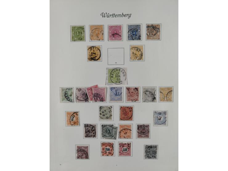 1851/1920, interessante gestempelte Sammlung mit 27 Briefen, dabei “MERGENTHEIM” L2 klar auf 1851 6 Kr. auf Brief nach Würzbu