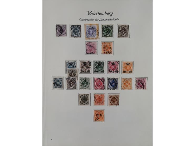 1851/1920, interessante gestempelte Sammlung mit 27 Briefen, dabei “MERGENTHEIM” L2 klar auf 1851 6 Kr. auf Brief nach Würzbu