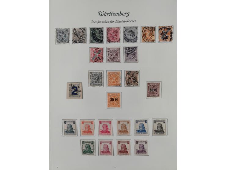 1851/1920, interessante gestempelte Sammlung mit 27 Briefen, dabei “MERGENTHEIM” L2 klar auf 1851 6 Kr. auf Brief nach Würzbu