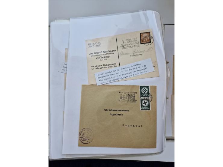 1870/2010 (ca.), Bruchsal und Umgebung, umfangreiche Heimatsammlung in 39 Ringordnern etwas unkonventionell, aber nichtsdesto