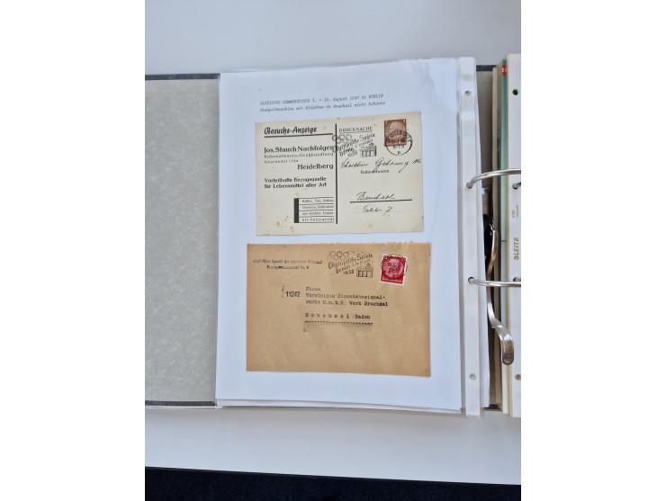 1870/2010 (ca.), Bruchsal und Umgebung, umfangreiche Heimatsammlung in 39 Ringordnern etwas unkonventionell, aber nichtsdesto