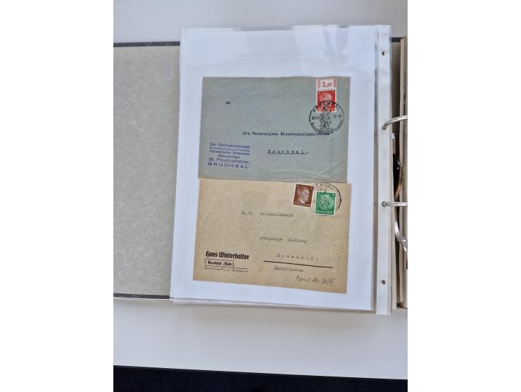 1870/2010 (ca.), Bruchsal und Umgebung, umfangreiche Heimatsammlung in 39 Ringordnern etwas unkonventionell, aber nichtsdesto