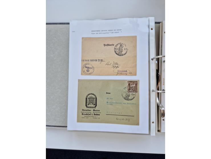 1870/2010 (ca.), Bruchsal und Umgebung, umfangreiche Heimatsammlung in 39 Ringordnern etwas unkonventionell, aber nichtsdesto