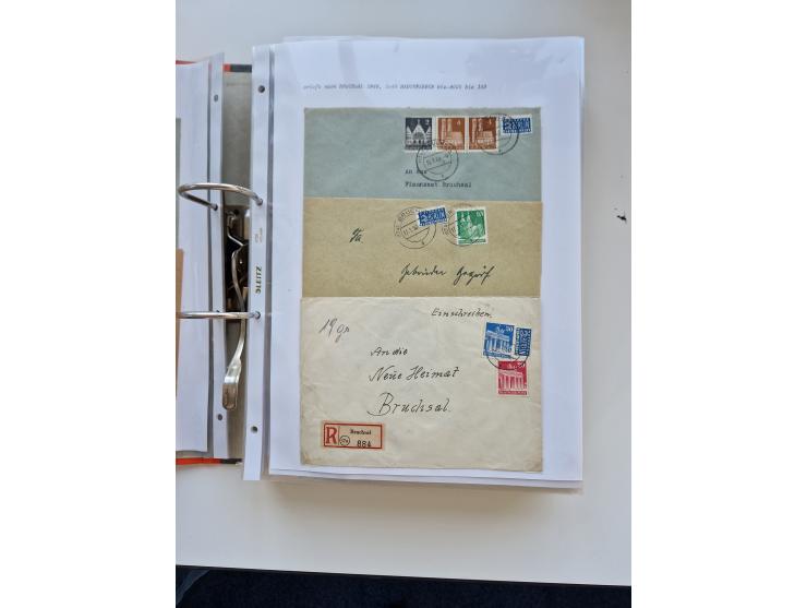 1870/2010 (ca.), Bruchsal und Umgebung, umfangreiche Heimatsammlung in 39 Ringordnern etwas unkonventionell, aber nichtsdesto