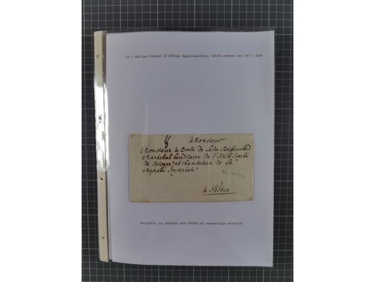 1745/1882, Bruchsal, Sammlung von ca. 160 markenlosen Belegen mit meist Vorphila und nur wenige spätere Dienstbriefe, u.a. ad