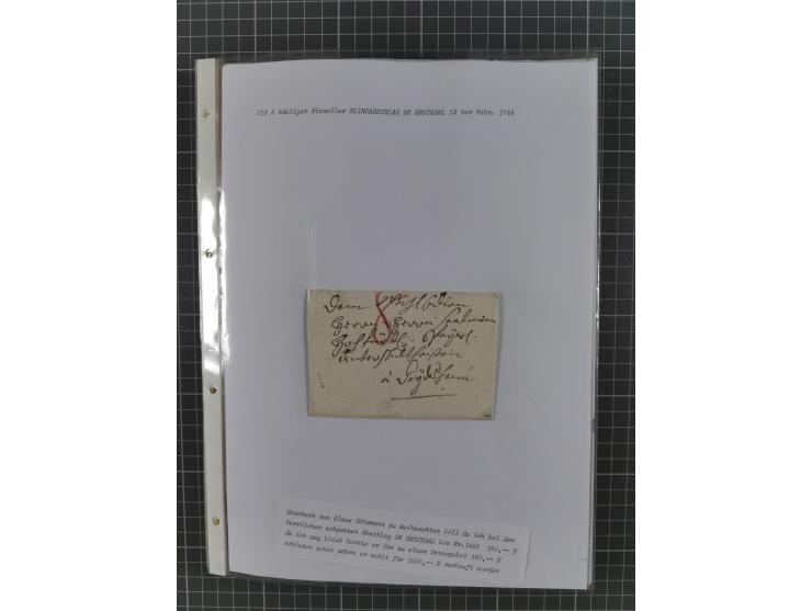 1745/1882, Bruchsal, Sammlung von ca. 160 markenlosen Belegen mit meist Vorphila und nur wenige spätere Dienstbriefe, u.a. ad