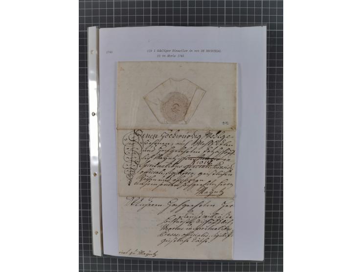 1745/1882, Bruchsal, Sammlung von ca. 160 markenlosen Belegen mit meist Vorphila und nur wenige spätere Dienstbriefe, u.a. ad