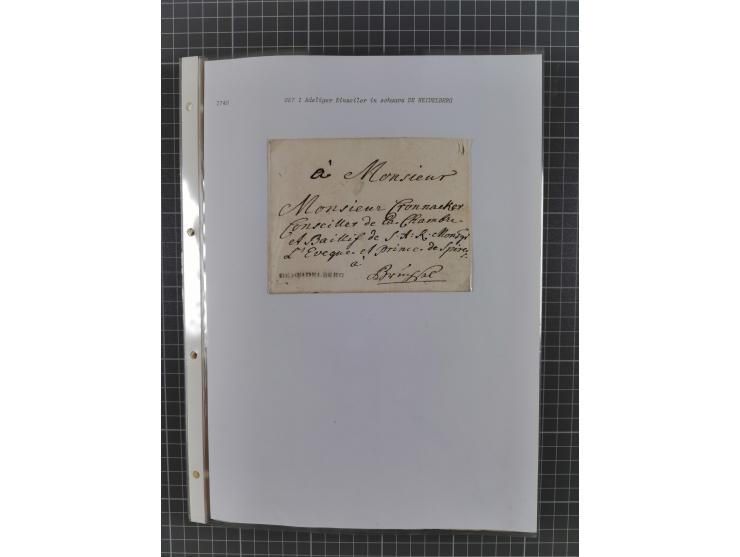 1745/1882, Bruchsal, Sammlung von ca. 160 markenlosen Belegen mit meist Vorphila und nur wenige spätere Dienstbriefe, u.a. ad