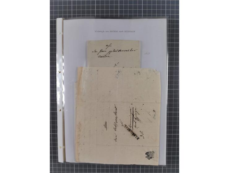 1745/1882, Bruchsal, Sammlung von ca. 160 markenlosen Belegen mit meist Vorphila und nur wenige spätere Dienstbriefe, u.a. ad