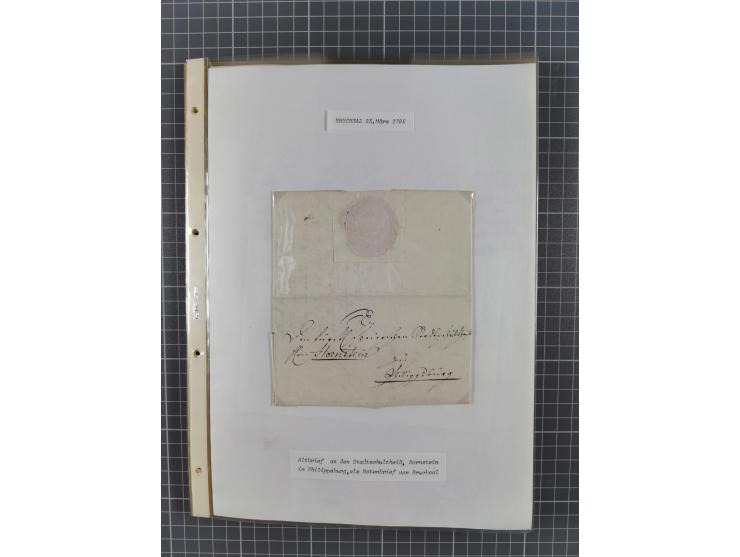 1745/1882, Bruchsal, Sammlung von ca. 160 markenlosen Belegen mit meist Vorphila und nur wenige spätere Dienstbriefe, u.a. ad