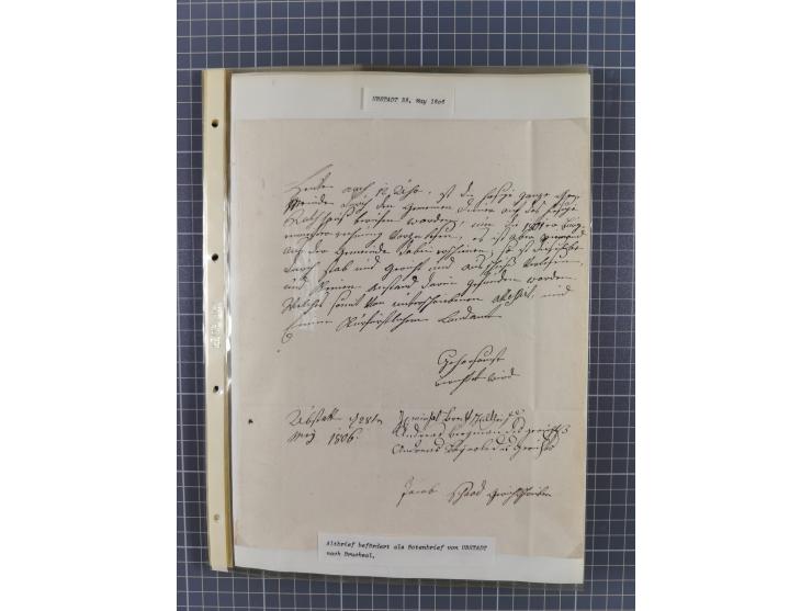 1745/1882, Bruchsal, Sammlung von ca. 160 markenlosen Belegen mit meist Vorphila und nur wenige spätere Dienstbriefe, u.a. ad