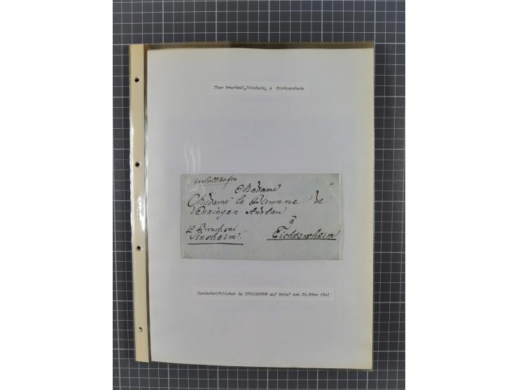 1745/1882, Bruchsal, Sammlung von ca. 160 markenlosen Belegen mit meist Vorphila und nur wenige spätere Dienstbriefe, u.a. ad