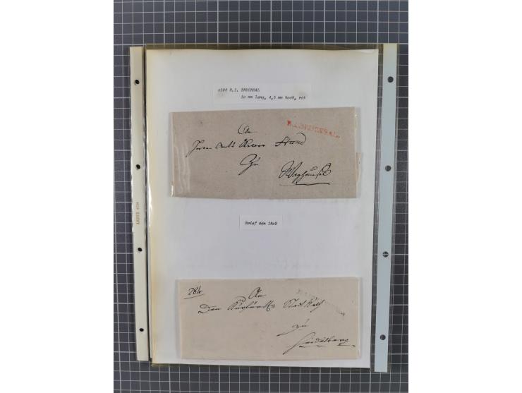 1745/1882, Bruchsal, Sammlung von ca. 160 markenlosen Belegen mit meist Vorphila und nur wenige spätere Dienstbriefe, u.a. ad