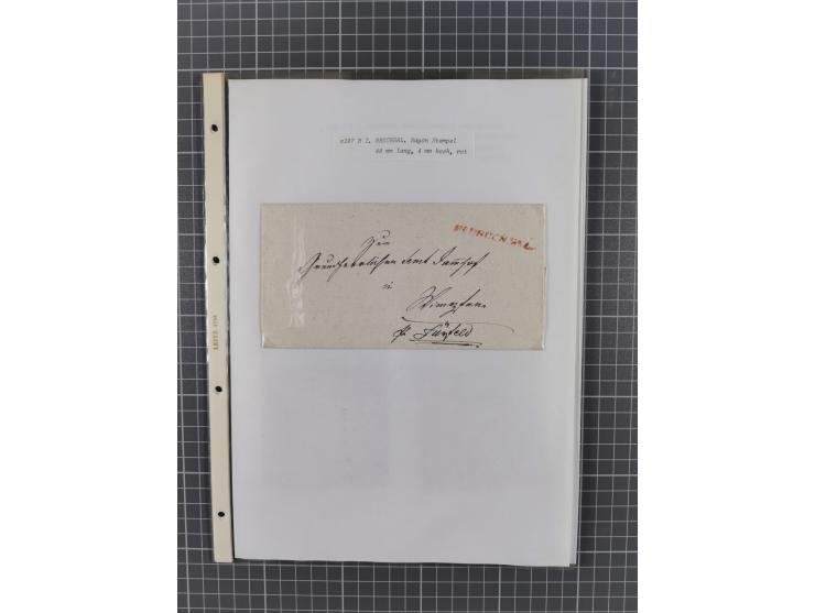 1745/1882, Bruchsal, Sammlung von ca. 160 markenlosen Belegen mit meist Vorphila und nur wenige spätere Dienstbriefe, u.a. ad