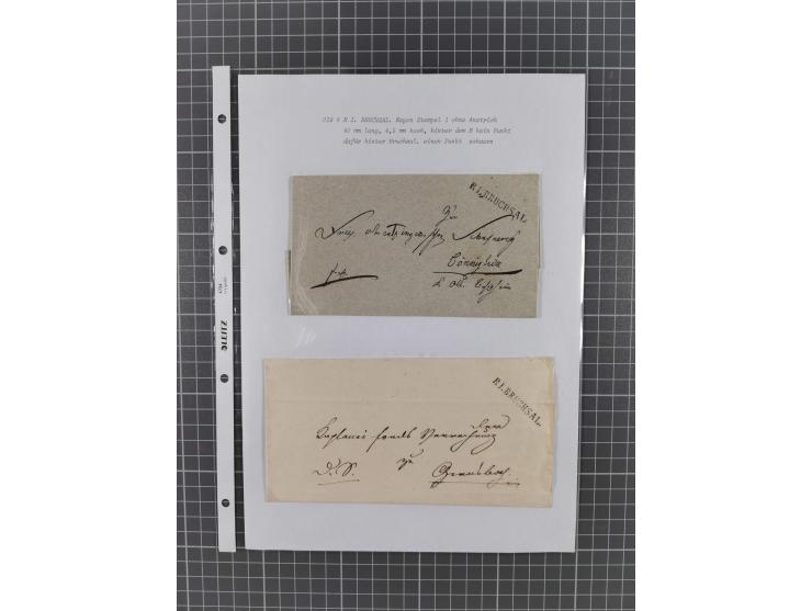 1745/1882, Bruchsal, Sammlung von ca. 160 markenlosen Belegen mit meist Vorphila und nur wenige spätere Dienstbriefe, u.a. ad