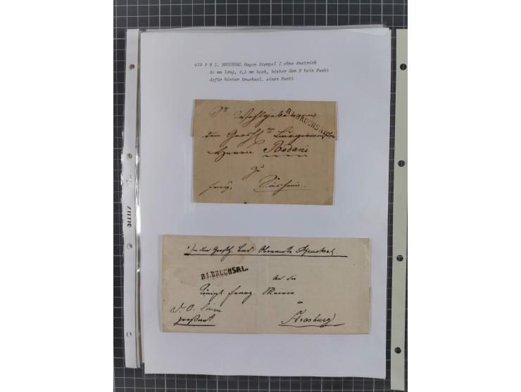1745/1882, Bruchsal, Sammlung von ca. 160 markenlosen Belegen mit meist Vorphila und nur wenige spätere Dienstbriefe, u.a. ad