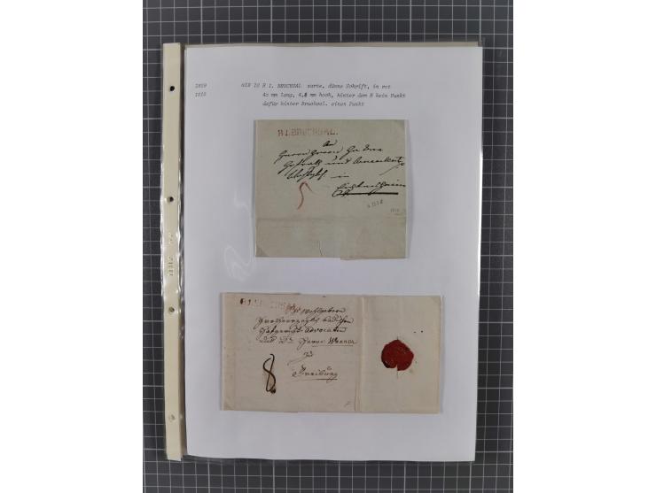 1745/1882, Bruchsal, Sammlung von ca. 160 markenlosen Belegen mit meist Vorphila und nur wenige spätere Dienstbriefe, u.a. ad