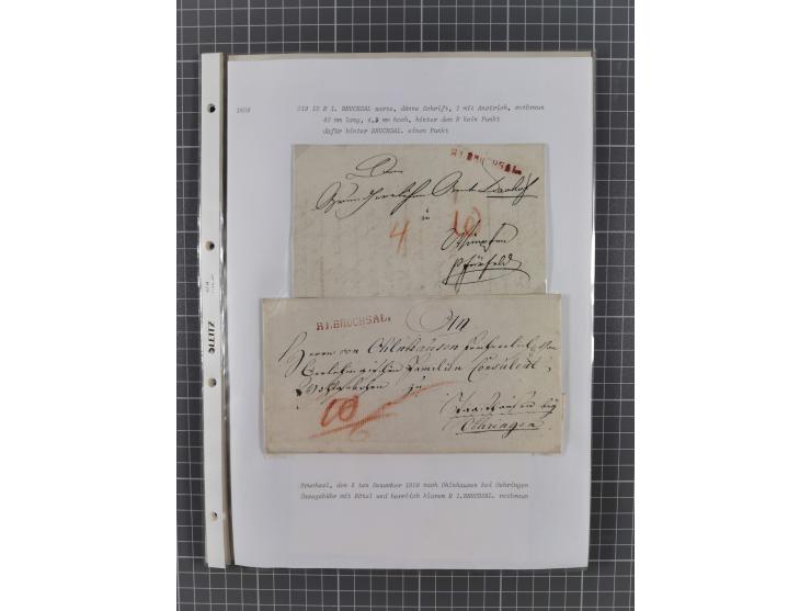 1745/1882, Bruchsal, Sammlung von ca. 160 markenlosen Belegen mit meist Vorphila und nur wenige spätere Dienstbriefe, u.a. ad