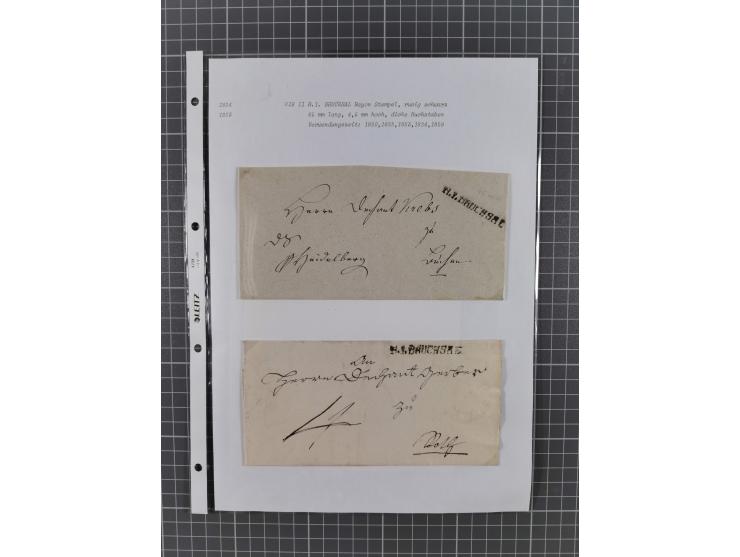 1745/1882, Bruchsal, Sammlung von ca. 160 markenlosen Belegen mit meist Vorphila und nur wenige spätere Dienstbriefe, u.a. ad