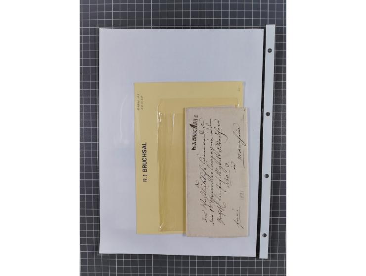 1745/1882, Bruchsal, Sammlung von ca. 160 markenlosen Belegen mit meist Vorphila und nur wenige spätere Dienstbriefe, u.a. ad