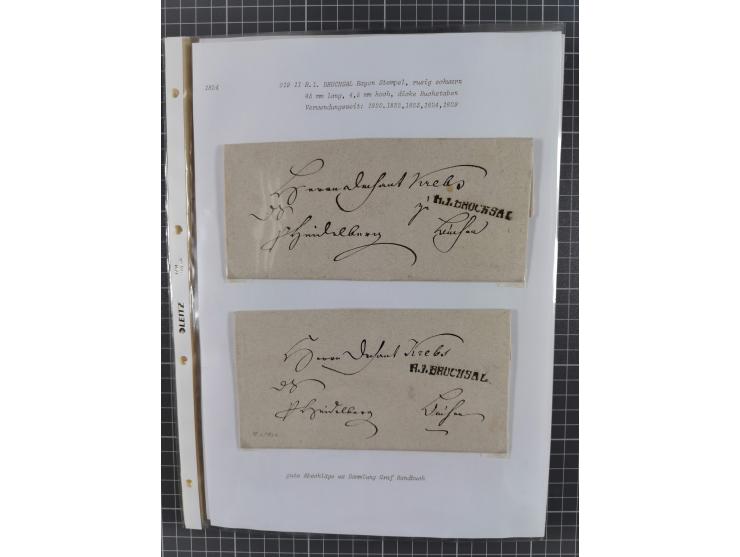 1745/1882, Bruchsal, Sammlung von ca. 160 markenlosen Belegen mit meist Vorphila und nur wenige spätere Dienstbriefe, u.a. ad