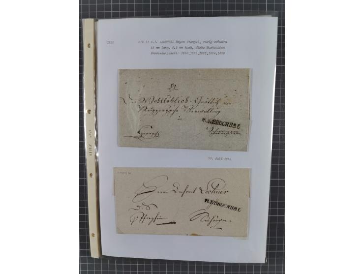 1745/1882, Bruchsal, Sammlung von ca. 160 markenlosen Belegen mit meist Vorphila und nur wenige spätere Dienstbriefe, u.a. ad