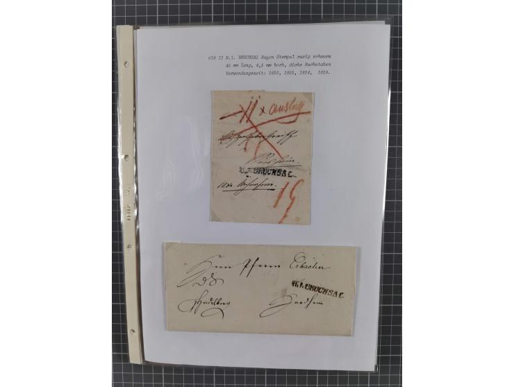 1745/1882, Bruchsal, Sammlung von ca. 160 markenlosen Belegen mit meist Vorphila und nur wenige spätere Dienstbriefe, u.a. ad