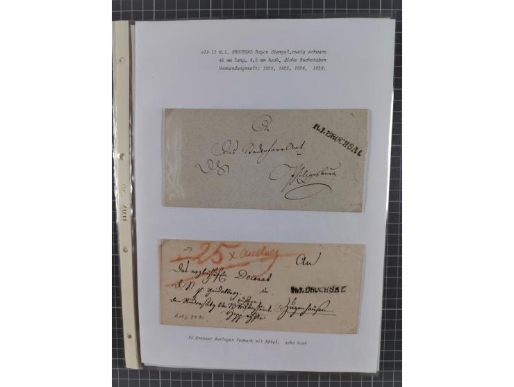 1745/1882, Bruchsal, Sammlung von ca. 160 markenlosen Belegen mit meist Vorphila und nur wenige spätere Dienstbriefe, u.a. ad