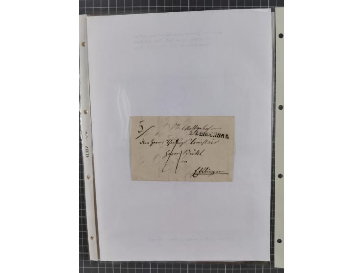 1745/1882, Bruchsal, Sammlung von ca. 160 markenlosen Belegen mit meist Vorphila und nur wenige spätere Dienstbriefe, u.a. ad