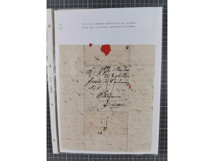 1745/1882, Bruchsal, Sammlung von ca. 160 markenlosen Belegen mit meist Vorphila und nur wenige spätere Dienstbriefe, u.a. ad