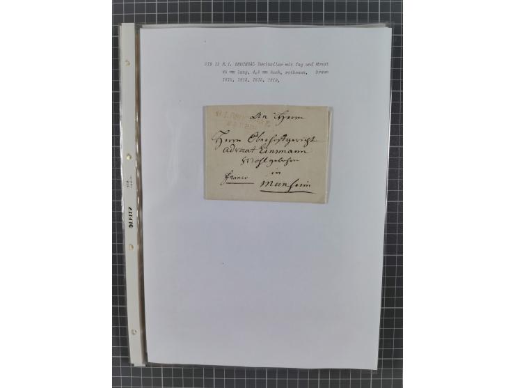 1745/1882, Bruchsal, Sammlung von ca. 160 markenlosen Belegen mit meist Vorphila und nur wenige spätere Dienstbriefe, u.a. ad