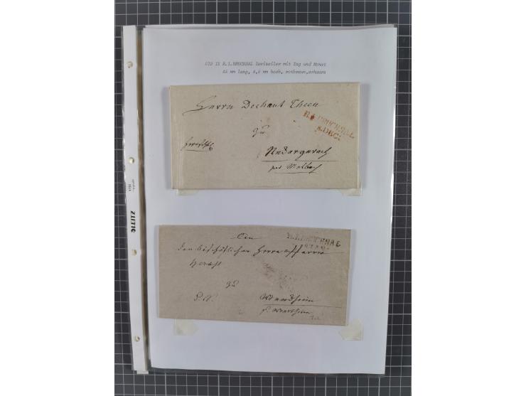 1745/1882, Bruchsal, Sammlung von ca. 160 markenlosen Belegen mit meist Vorphila und nur wenige spätere Dienstbriefe, u.a. ad