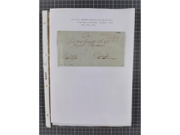 1745/1882, Bruchsal, Sammlung von ca. 160 markenlosen Belegen mit meist Vorphila und nur wenige spätere Dienstbriefe, u.a. ad