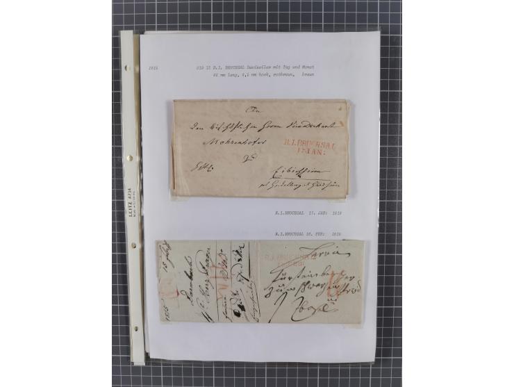 1745/1882, Bruchsal, Sammlung von ca. 160 markenlosen Belegen mit meist Vorphila und nur wenige spätere Dienstbriefe, u.a. ad