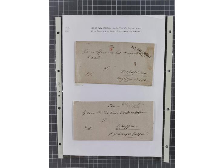 1745/1882, Bruchsal, Sammlung von ca. 160 markenlosen Belegen mit meist Vorphila und nur wenige spätere Dienstbriefe, u.a. ad