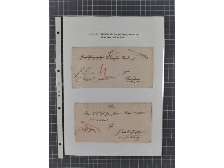 1745/1882, Bruchsal, Sammlung von ca. 160 markenlosen Belegen mit meist Vorphila und nur wenige spätere Dienstbriefe, u.a. ad
