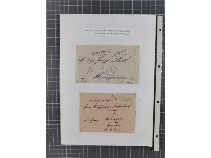 1745/1882, Bruchsal, Sammlung von ca. 160 markenlosen Belegen mit meist Vorphila und nur wenige spätere Dienstbriefe, u.a. ad