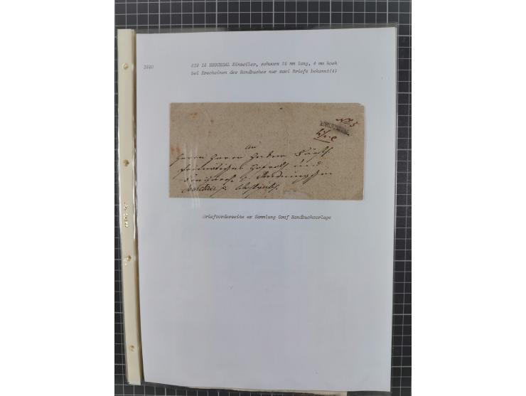 1745/1882, Bruchsal, Sammlung von ca. 160 markenlosen Belegen mit meist Vorphila und nur wenige spätere Dienstbriefe, u.a. ad
