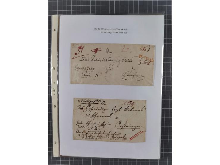 1745/1882, Bruchsal, Sammlung von ca. 160 markenlosen Belegen mit meist Vorphila und nur wenige spätere Dienstbriefe, u.a. ad