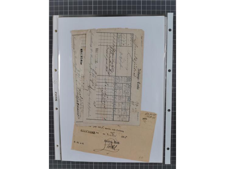 1745/1882, Bruchsal, Sammlung von ca. 160 markenlosen Belegen mit meist Vorphila und nur wenige spätere Dienstbriefe, u.a. ad