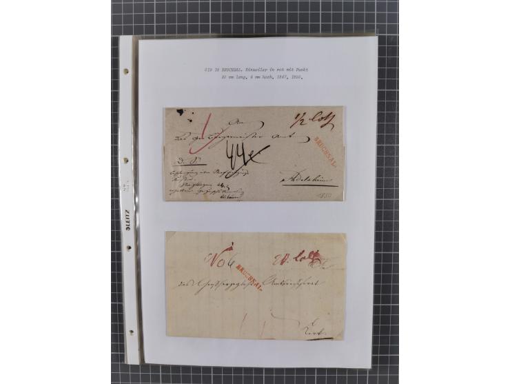 1745/1882, Bruchsal, Sammlung von ca. 160 markenlosen Belegen mit meist Vorphila und nur wenige spätere Dienstbriefe, u.a. ad