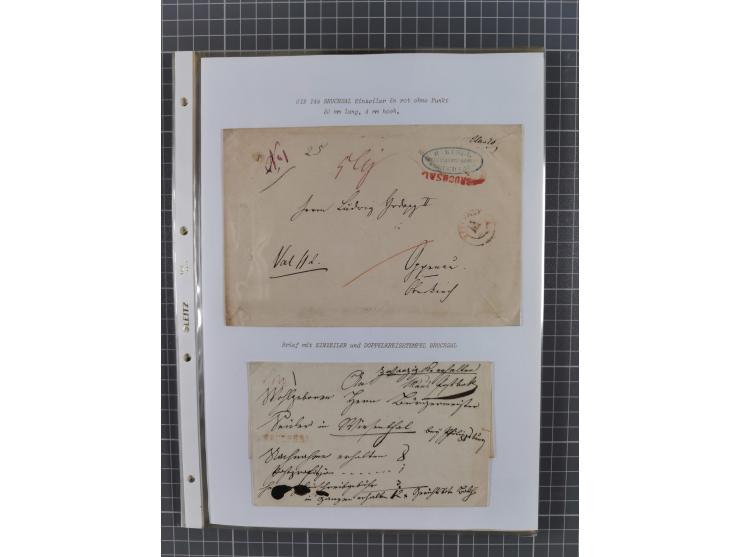1745/1882, Bruchsal, Sammlung von ca. 160 markenlosen Belegen mit meist Vorphila und nur wenige spätere Dienstbriefe, u.a. ad