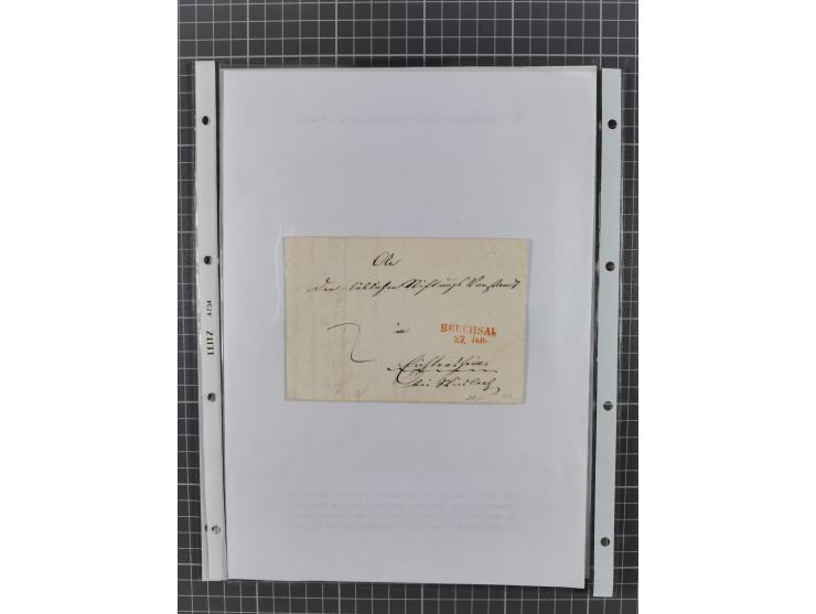 1745/1882, Bruchsal, Sammlung von ca. 160 markenlosen Belegen mit meist Vorphila und nur wenige spätere Dienstbriefe, u.a. ad