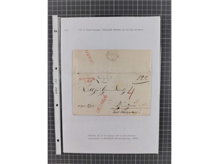 1745/1882, Bruchsal, Sammlung von ca. 160 markenlosen Belegen mit meist Vorphila und nur wenige spätere Dienstbriefe, u.a. ad