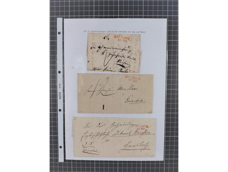 1745/1882, Bruchsal, Sammlung von ca. 160 markenlosen Belegen mit meist Vorphila und nur wenige spätere Dienstbriefe, u.a. ad