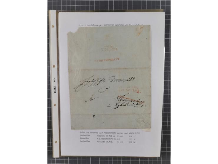 1745/1882, Bruchsal, Sammlung von ca. 160 markenlosen Belegen mit meist Vorphila und nur wenige spätere Dienstbriefe, u.a. ad