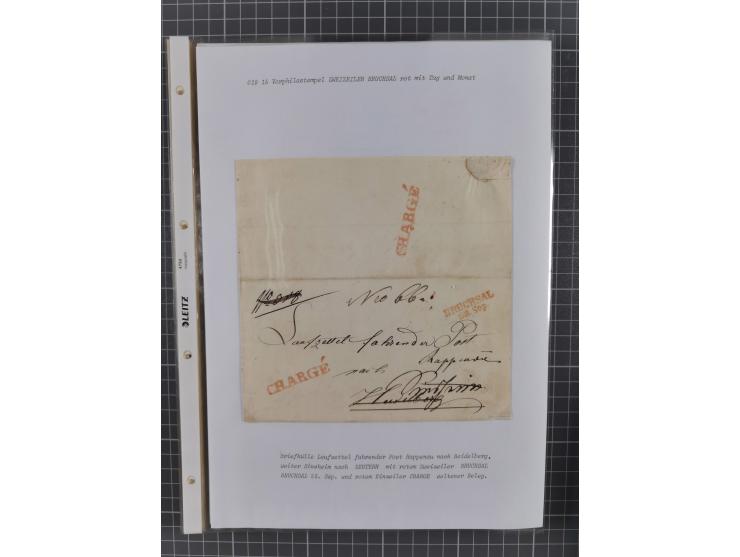 1745/1882, Bruchsal, Sammlung von ca. 160 markenlosen Belegen mit meist Vorphila und nur wenige spätere Dienstbriefe, u.a. ad