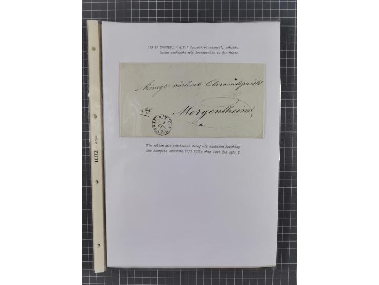 1745/1882, Bruchsal, Sammlung von ca. 160 markenlosen Belegen mit meist Vorphila und nur wenige spätere Dienstbriefe, u.a. ad